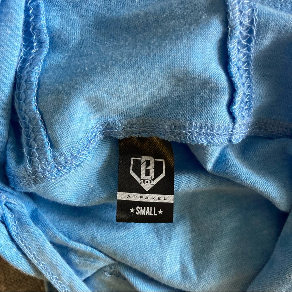 Baseball Lifestyle 101 Off Field Hoodie Men’s Small Blue Pink Lightweight - Picture 8 of 12